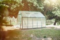 Greenhouse building for sustainability, earth and eco friendly plant growth methods for a garden. Sustainable, ecology