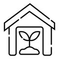 Greenhouse complex icon