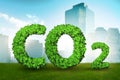 The greenhouse concept with co2 gas - 3d rendering Royalty Free Stock Photo