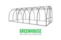 Greenhouse construction frame.