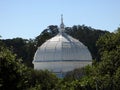 Greenhouse Dome of the Conservatory of Flowers peaks out above the trees