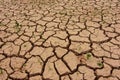 Deviation of the dry season until the land cracked.