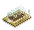 Greenhouse Facility Irrigation Isometric Composition