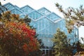 The greenhouse at the gardens in Autumn