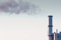 Greenhouse gas. Industrial pollution and carbon emissions. Royalty Free Stock Photo