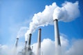 greenhouse gases emitted from a thermal power plant Royalty Free Stock Photo