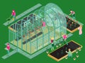 Greenhouse Isometric Composition