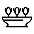 Greenhouse plants pot icon, outline style