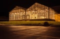 Greenhouses at Night RDU Raleigh Durham RTP Research Triangle Park Royalty Free Stock Photo