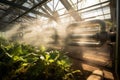 Greenhouses using geothermal energy, where the heat obtained from biomass warms the plants