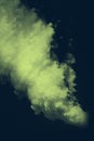 Greenish realistic cloud on black background for your designs,pattens and ideas.Beautiful color,unusual texture