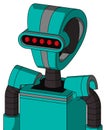 Greenish Robot With Droid Head And Visor Eye