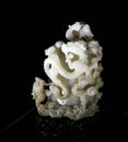 Greenish White Jade Carvings Dragon Phoenix Mythology Animals Qianlong Qing Dynasty Forbidden City Maritime Silkroad Palace Museum