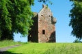 Greenknowe tower ruin in summer Royalty Free Stock Photo