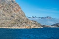 Greenland cruise - landscapes in the Hamburger Sund, north of Maniitsoq, West Greenland Royalty Free Stock Photo