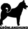 Greenland Dog silhouette real word german