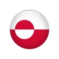 Greenland flag on button Royalty Free Stock Photo