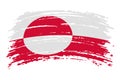 Greenland flag in real proportions and colors, vector Royalty Free Stock Photo