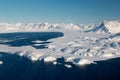 Greenland, ice floe and mountains