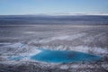 Greenland Ilulissat glacier with blue lake eye