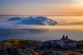 Greenland Ilulissat glacier in sunset