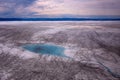 Greenland Ilulissat glacier with blue lake eye