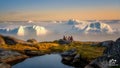 Greenland Ilulissat glacier in fog