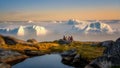 Greenland Ilulissat glacier in fog