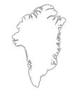 Greenland map with shadow