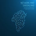 Greenland network map. Royalty Free Stock Photo