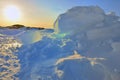 Greenland`s sunset Royalty Free Stock Photo