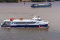 Greenlines DP C9 fast ferry on Long Tau River, Phuoc Khanh, Vietnam