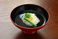 Greenling soup, ainame-wan, japanese kaiseki cuisine Royalty Free Stock Photo