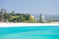 Coolangatta beach on a clear day looking towards Kirra Beach on the Gold Coast Royalty Free Stock Photo