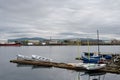Greenock harbour and pier during dull weather Royalty Free Stock Photo