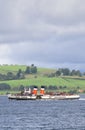 Greenock, Scotland, UK, September 11th 2021, The Waverley paddle steamboat full of tourists travelling from Glasgow to