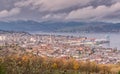Greenock Town,Inverclyde, and background Hills Scotland Royalty Free Stock Photo