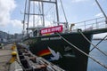 Greenpeace Rainbow Warrior III in Wellington Harbour 26th September 2018
