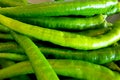 Greens. Organic long green pepper is a selective focus, horizontal Royalty Free Stock Photo