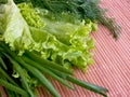 Greens on the table. Royalty Free Stock Photo