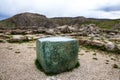 Greenstone cube in Hattusa, ancient Hittite capital, gift from pharaoh Ramesse II. Corum, Turkey