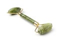 Greenstone, nephrite facial massage device Isolated