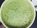 Greentea matcha latte background Royalty Free Stock Photo