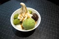 Greentea parfait japanese icecream Royalty Free Stock Photo