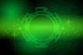 Green Tech Circle Abstract Background