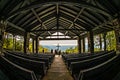 GREENVILLE COUNTY, SC - Oct 15, 2016 - sunrise at Symmes Chapel, aka Pretty Place, is a landmark tourist attraction on Cedar