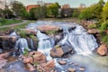 Greenville South Carolina falls park and iconic waterfall Royalty Free Stock Photo