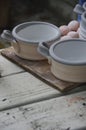 Greenware pottery Royalty Free Stock Photo