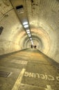 The Greenwich Foot Tunnel crosses beneath the River Thames in East London Royalty Free Stock Photo