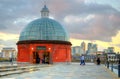 The Greenwich Foot Tunnel crosses beneath the River Thames in East London Royalty Free Stock Photo